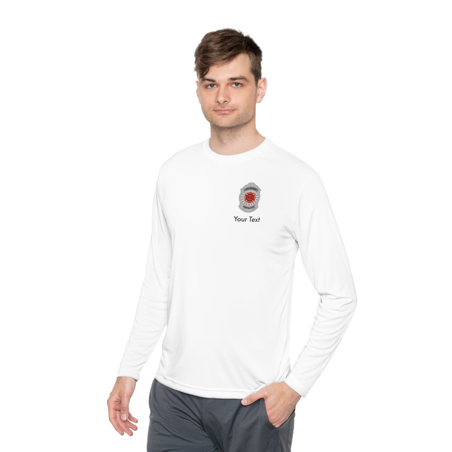 Volunteer Firefighter Badge Long Sleeve Tee