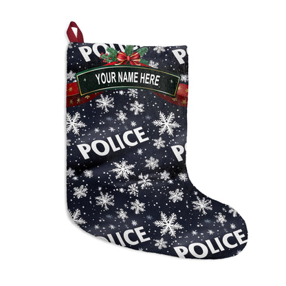 Police & Snowflakes Stocking