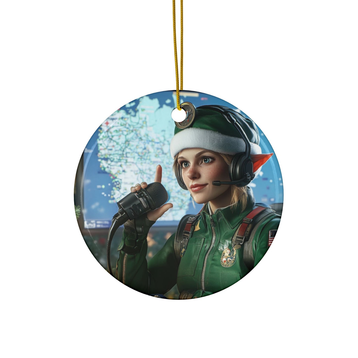 Dispatching Elf Ornament