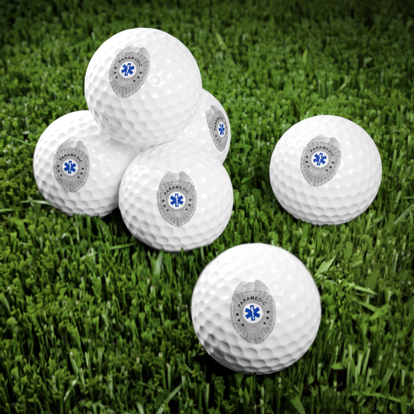 Paramedic Badge Golf Balls - 6 Pack