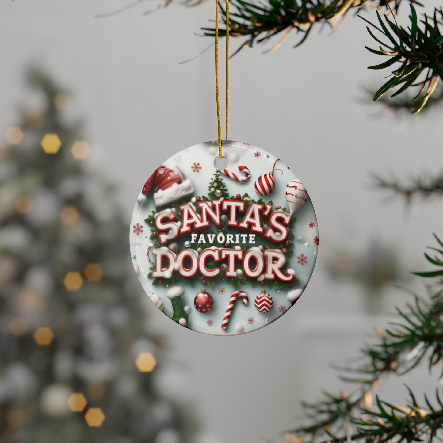 Santa's Favorite Doctor Ornament