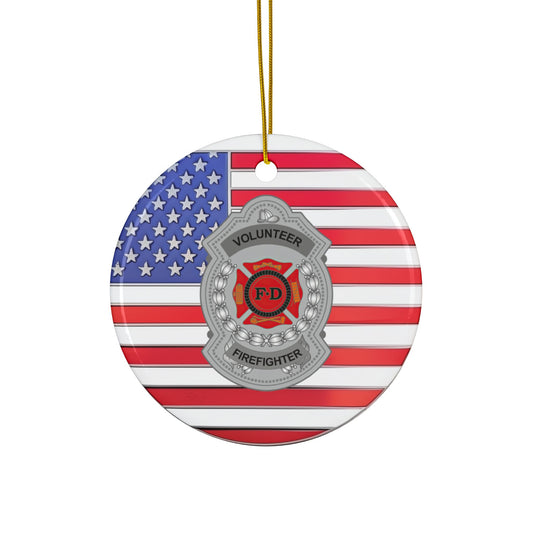 Patriotic Volunteer Firefighter Ornament