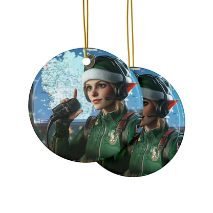 Dispatching Elf Ornament