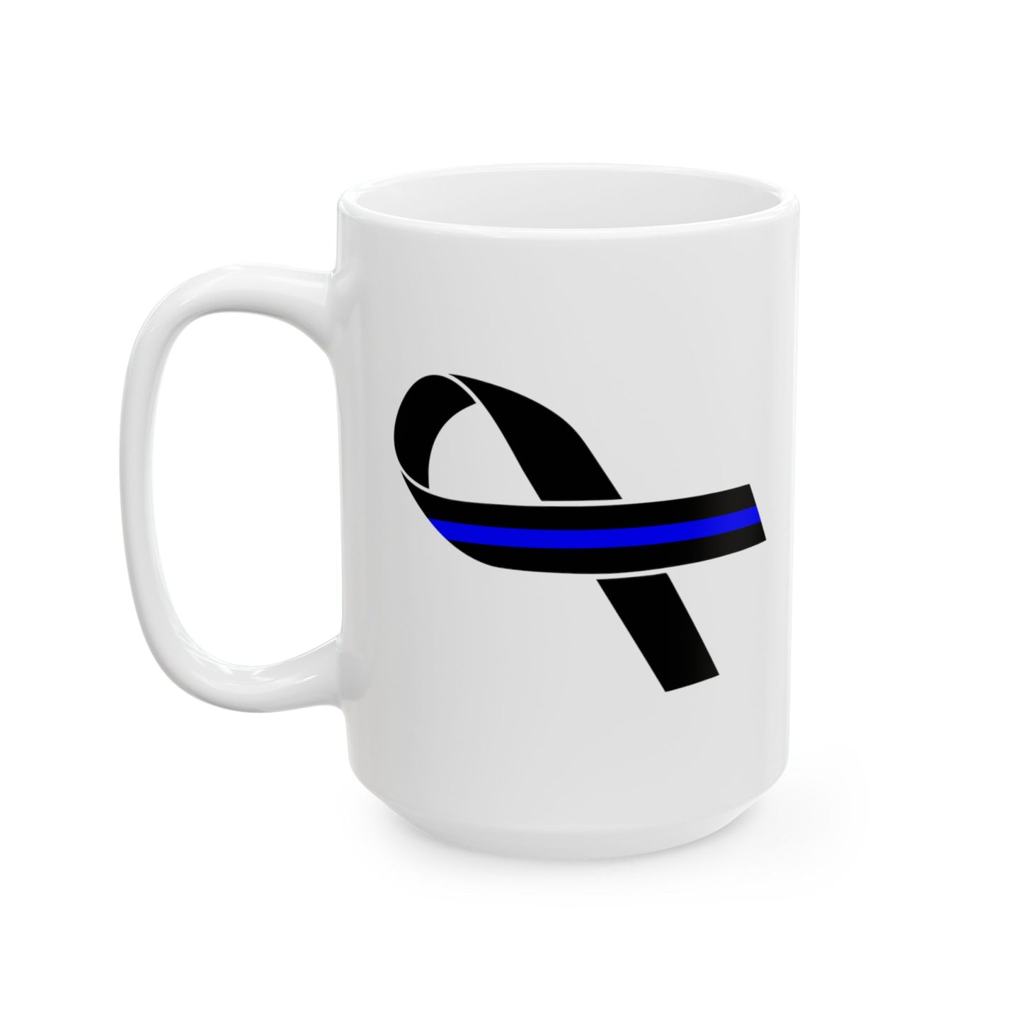 Blue Line Ribbon Mug