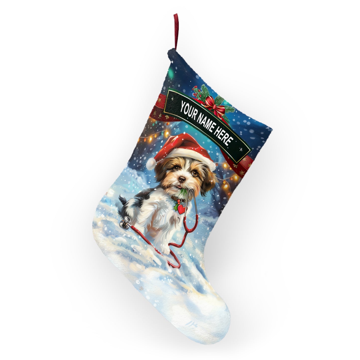 Puppy & Stethoscope Stocking