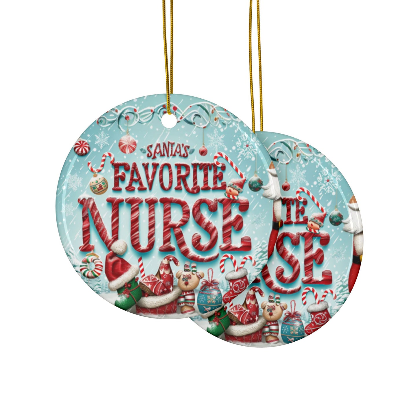 Santa's Favorite Nurse Ornament