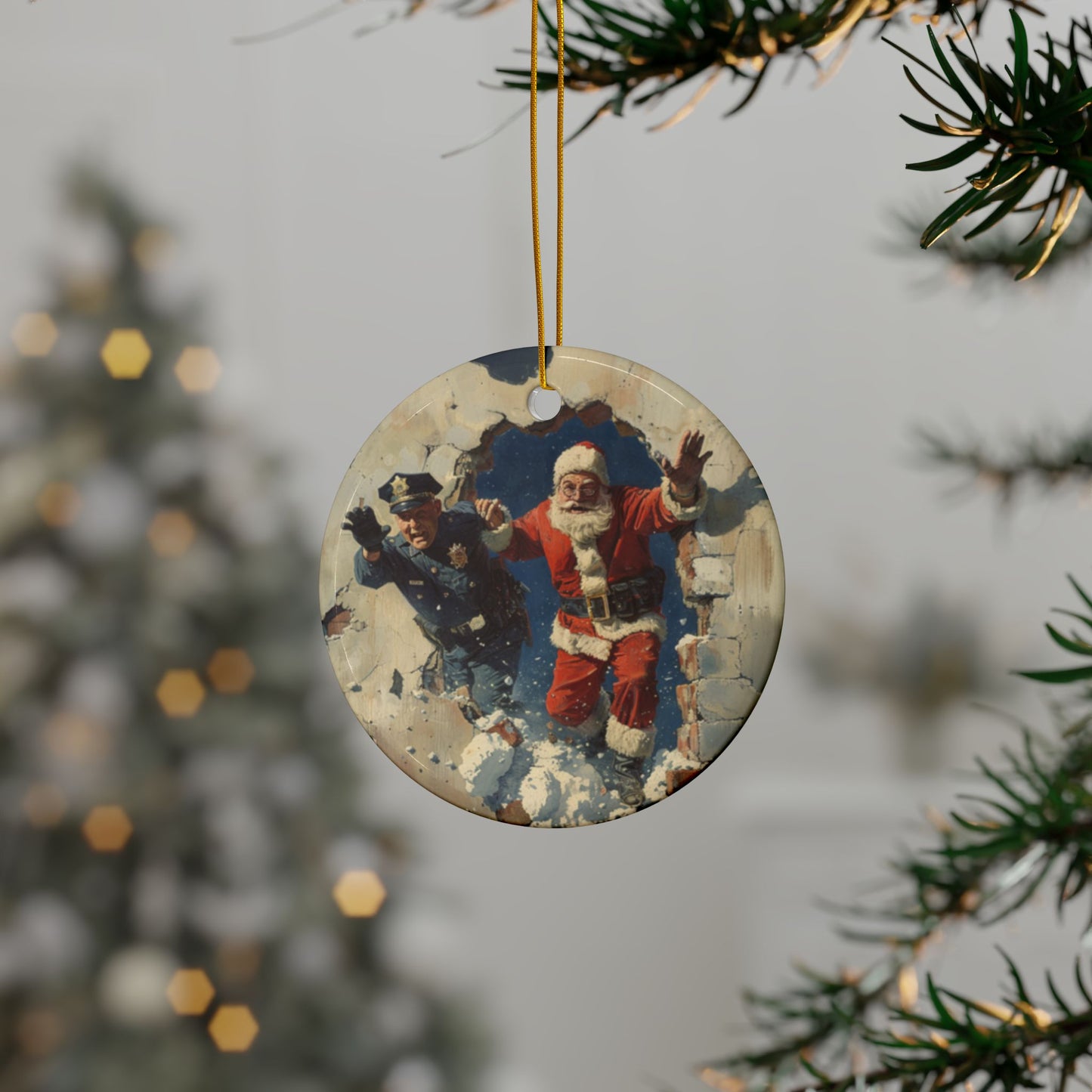 Leap of Faith Police Ornament