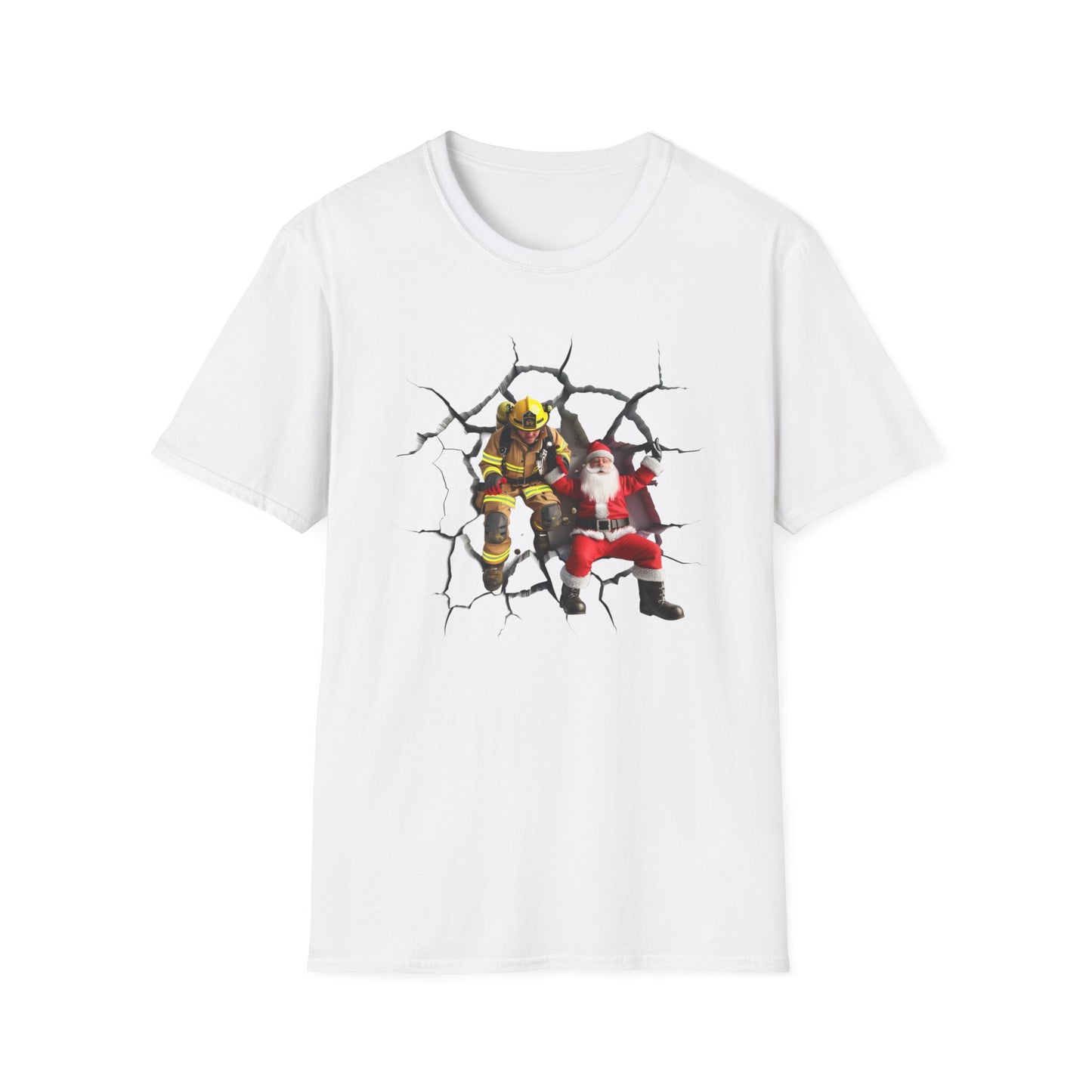 Firefighter and Santa T-Shirt