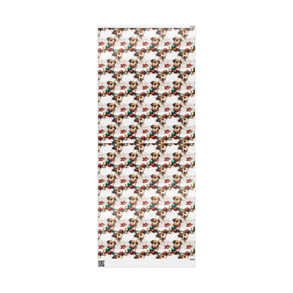 Dogs with Ornaments Wrapping Paper