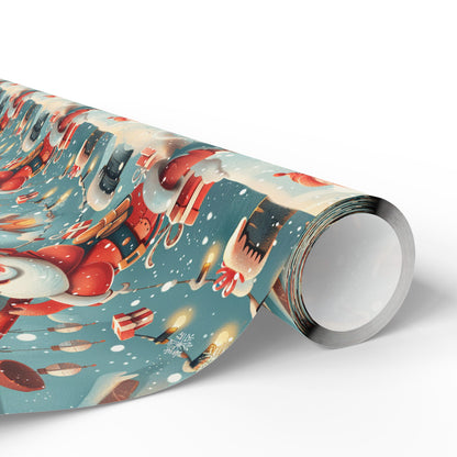 Firefighter Santa Wrapping Paper