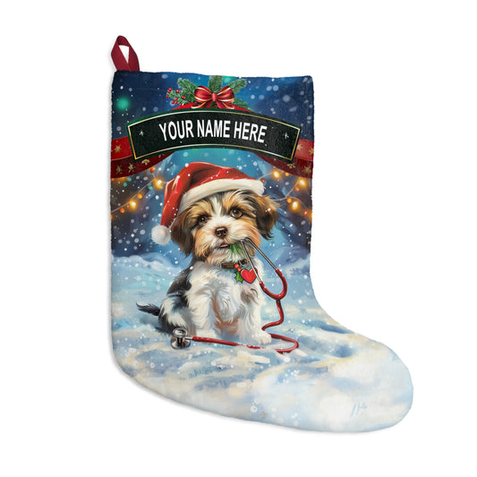 Puppy & Stethoscope Stocking