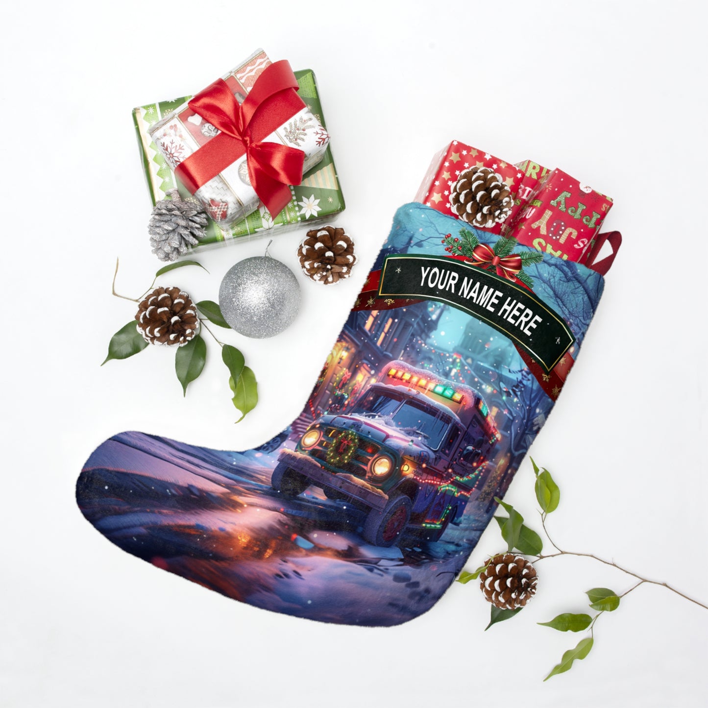 Christmas Ambulance Stocking