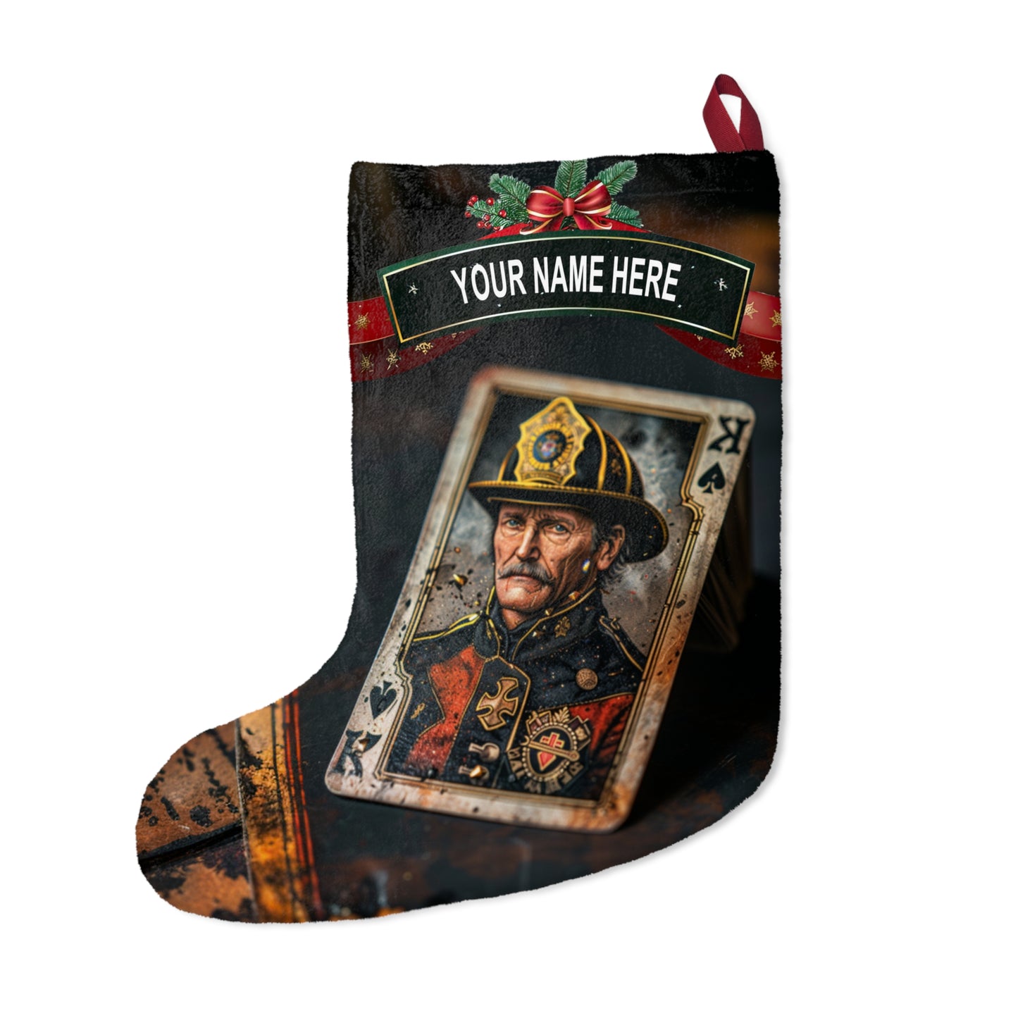 King of Spades Firefighter Stocking