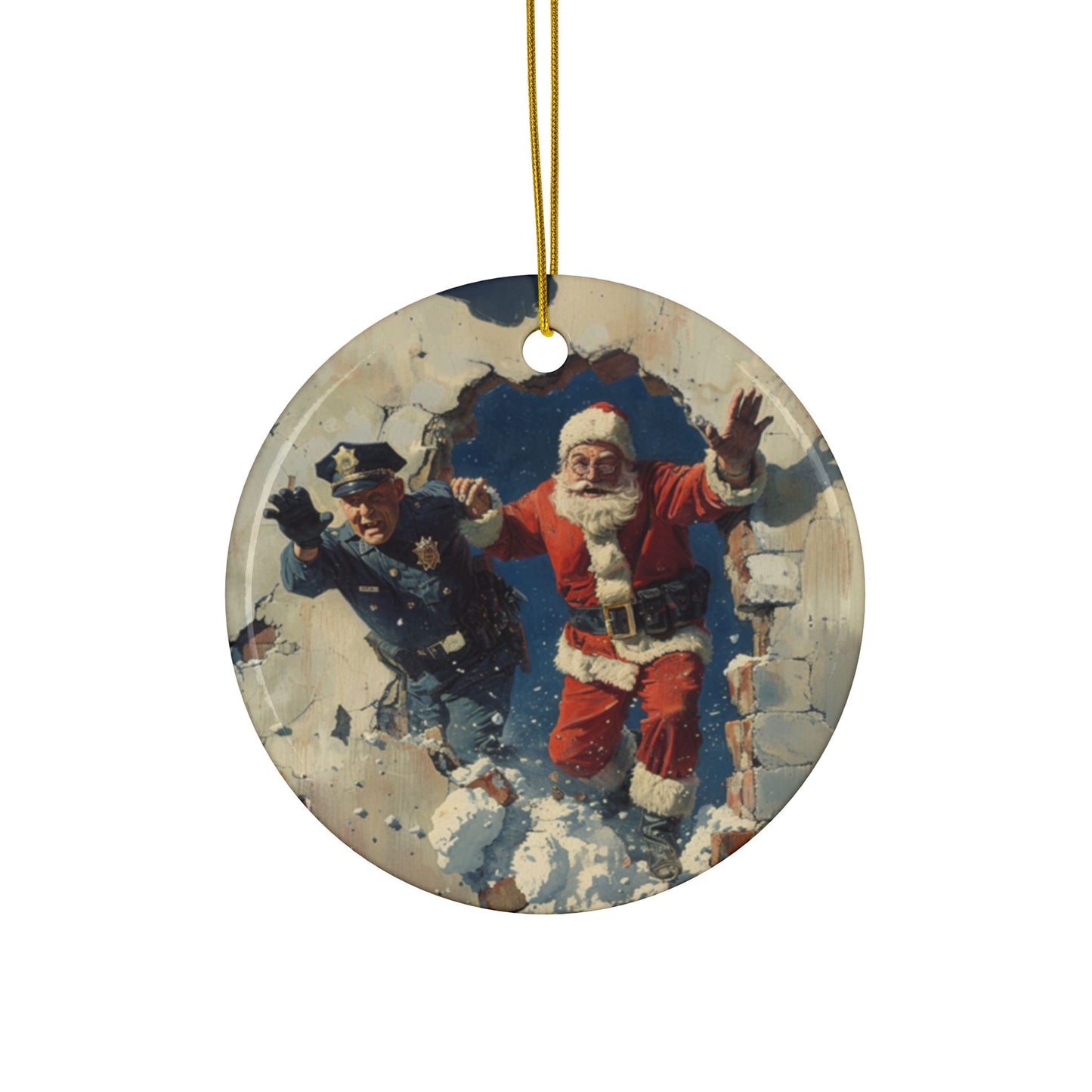 Leap of Faith Police Ornament