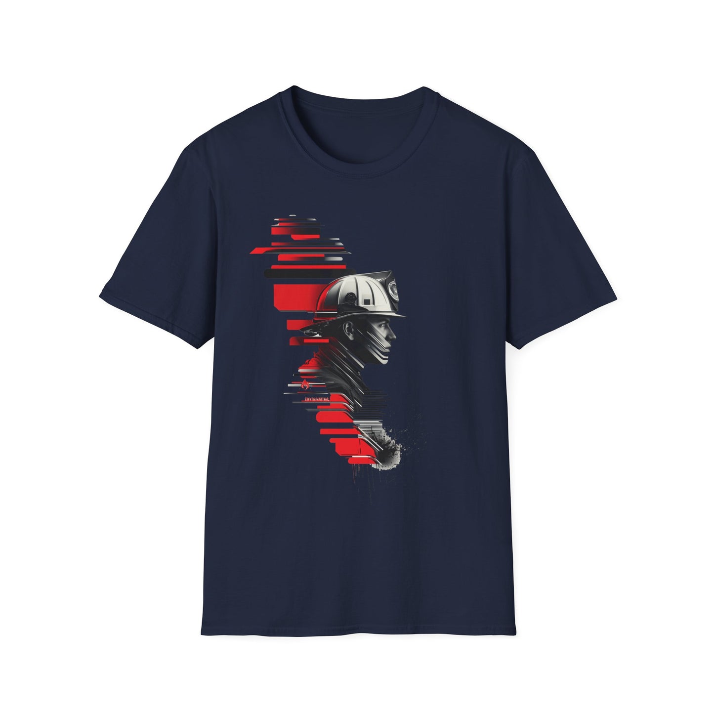 Firefighter Face Redline T-Shirt