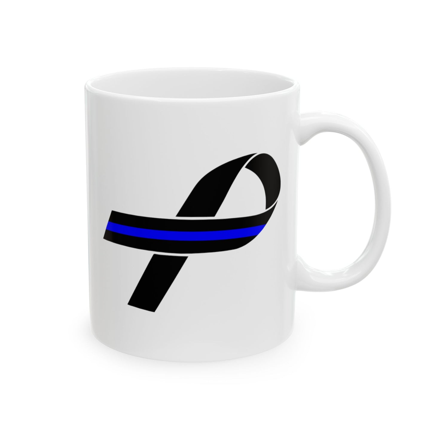 Blue Line Ribbon Mug