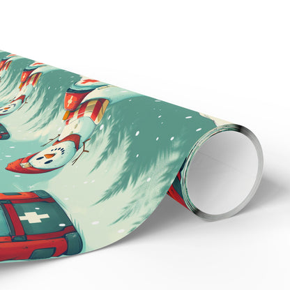 SAR Snowman Wrapping Paper