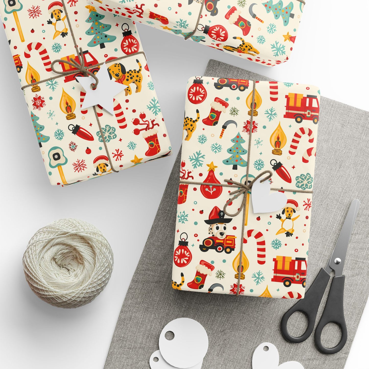 Dalmatians & Engines Wrapping Paper