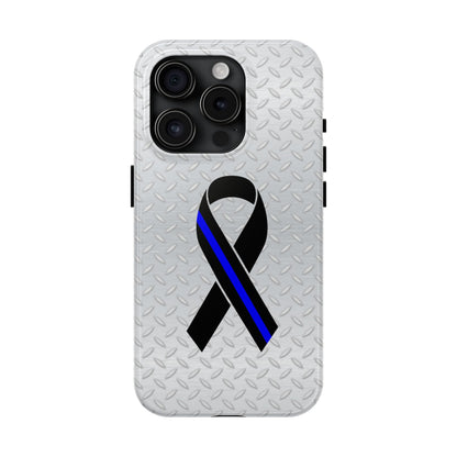 Blue Line Ribbon Tough Phone Cases