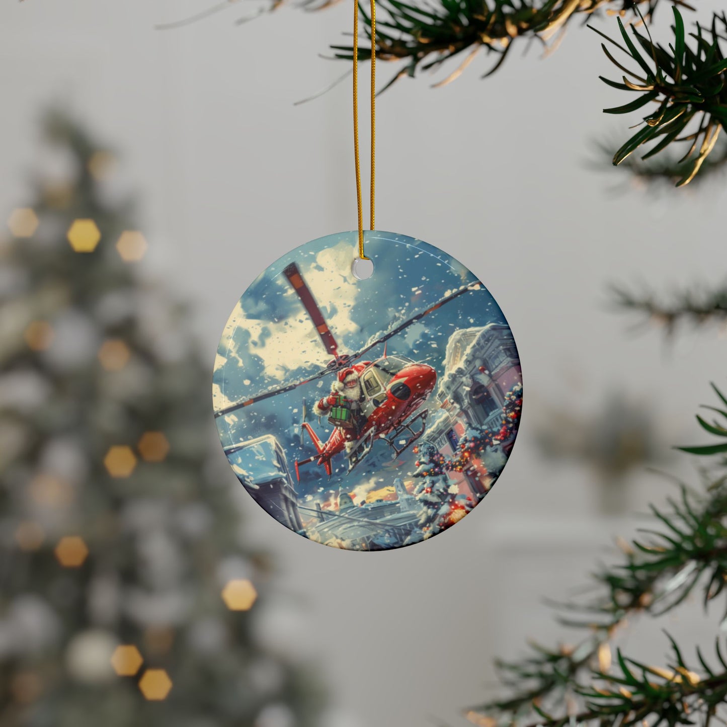 Santa Air Ambulance Ornament