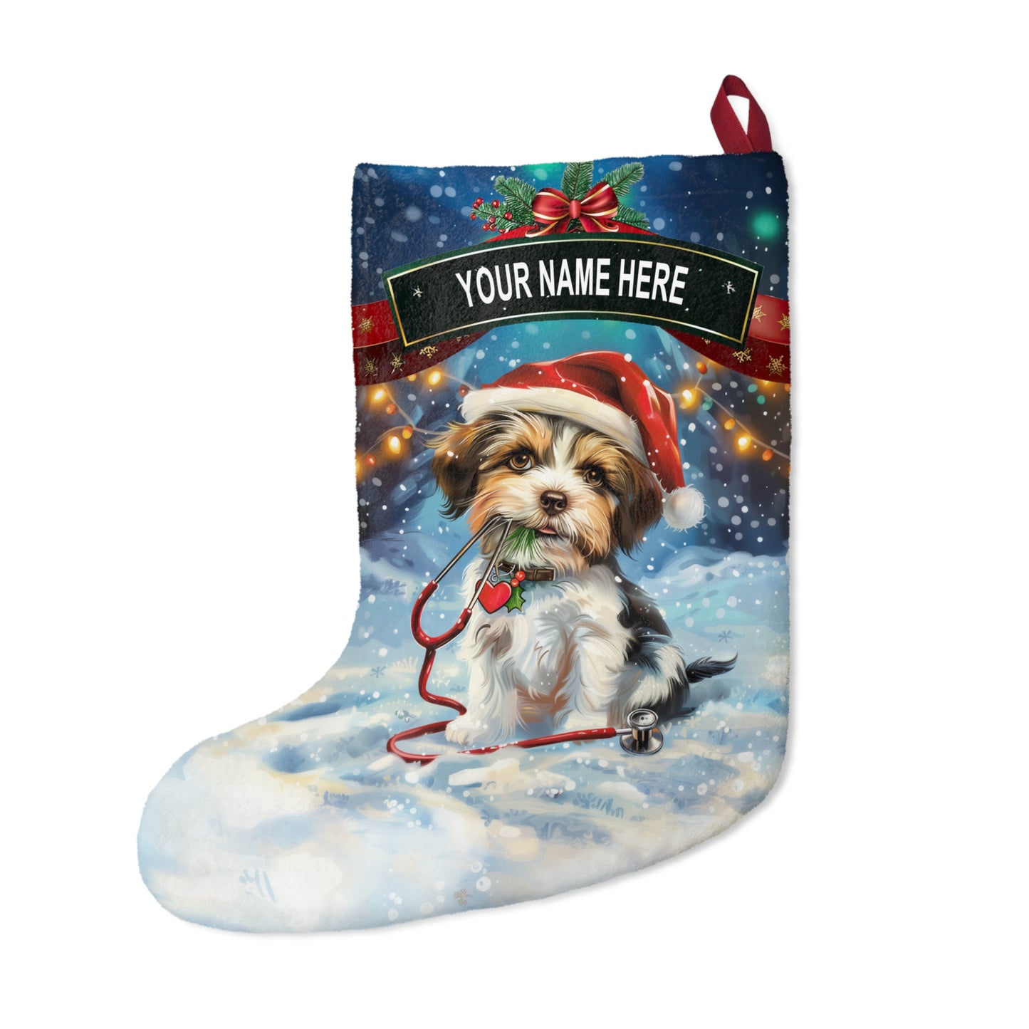 Puppy & Stethoscope Stocking