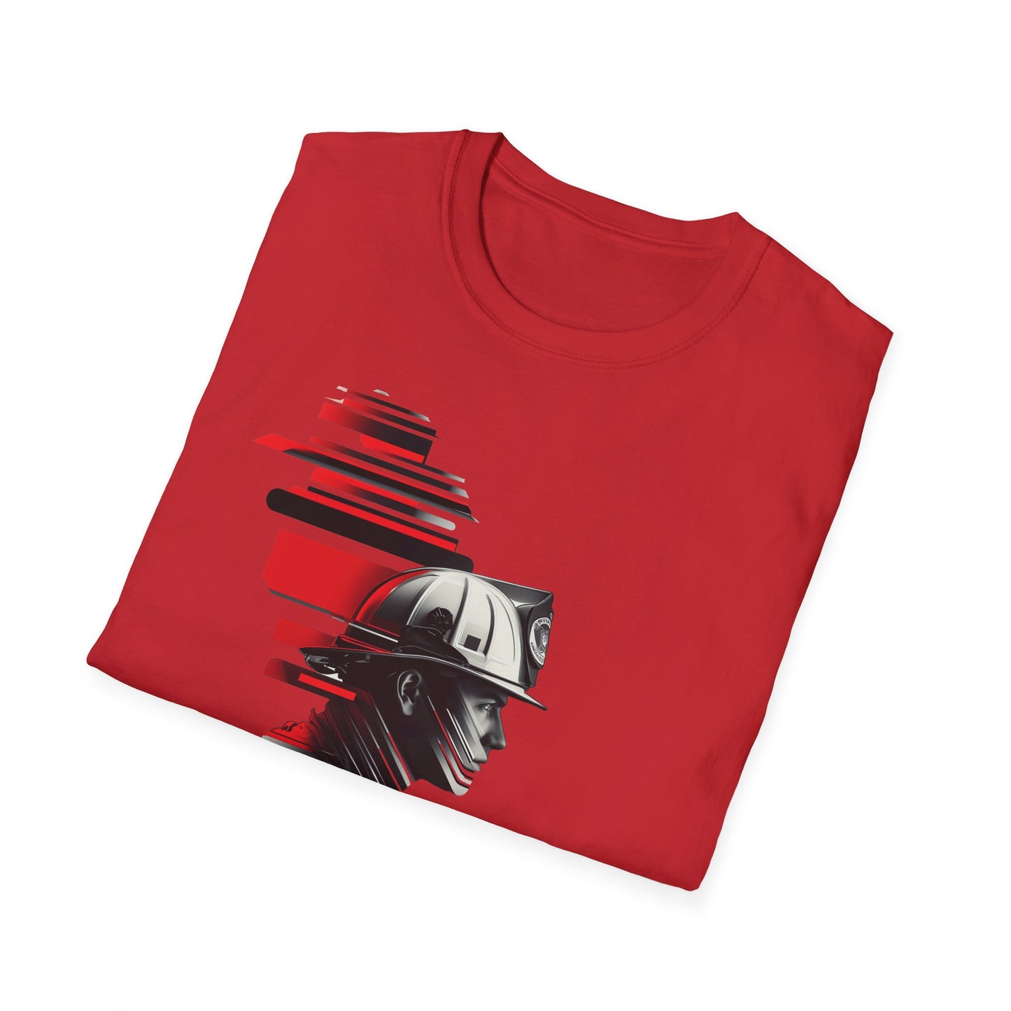 Firefighter Face Redline T-Shirt