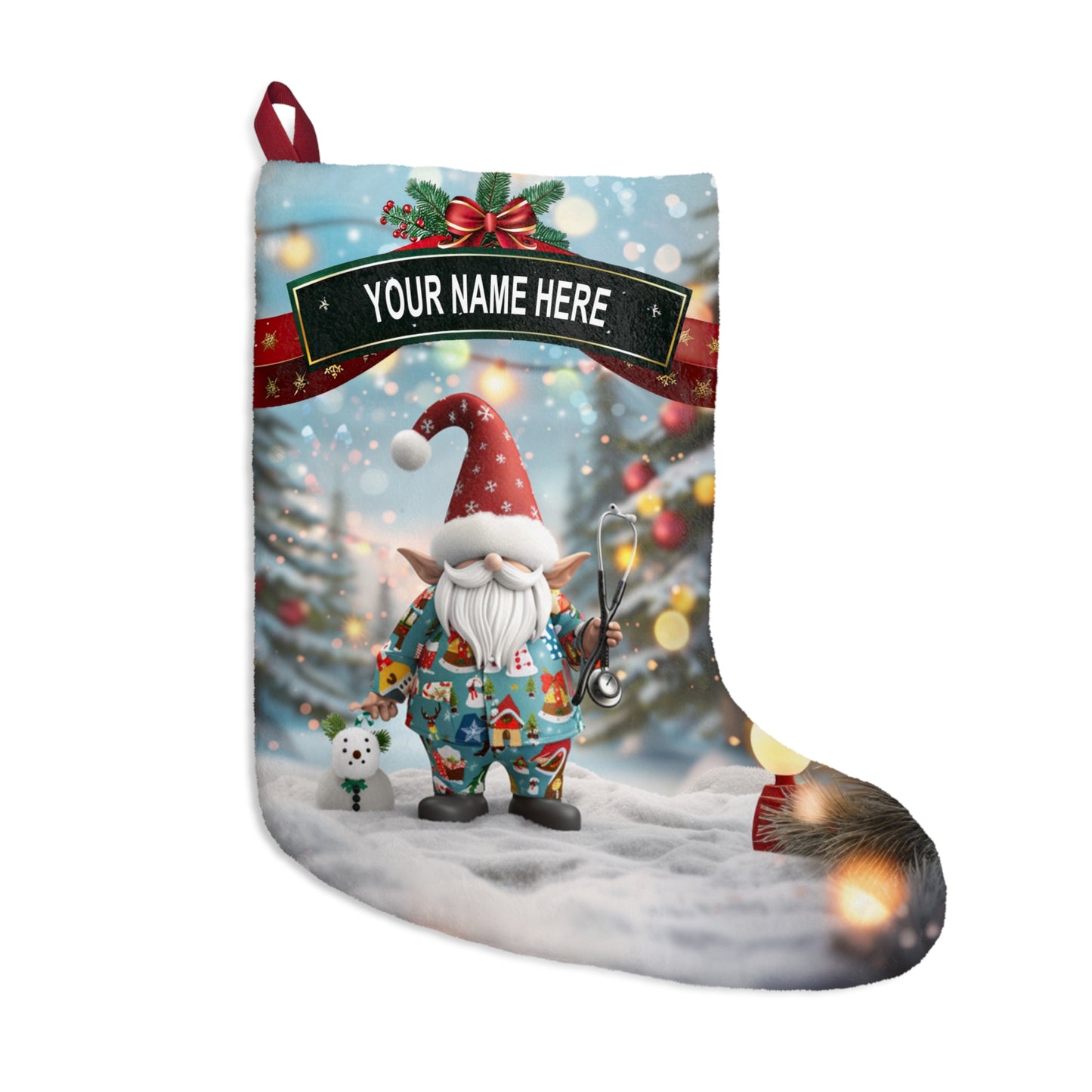 Nurse Gnome Stocking