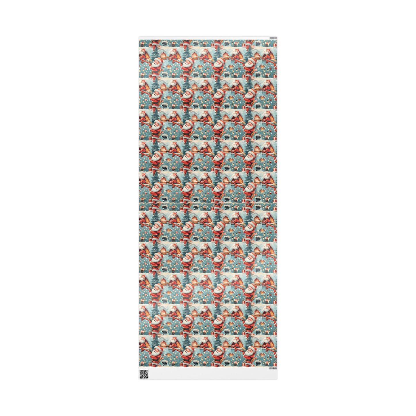 Firefighter Santa Wrapping Paper