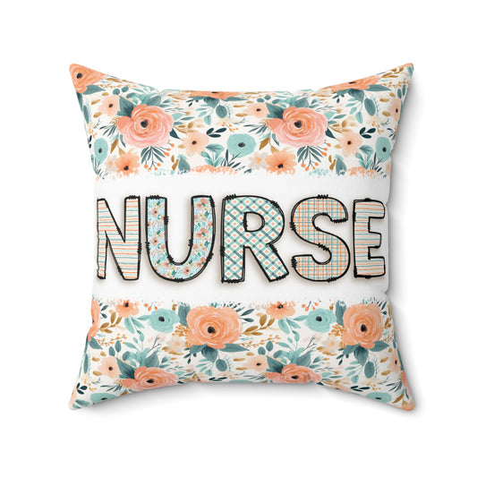 Nurse Floral Pillow