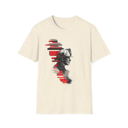 Firefighter Face Redline T-Shirt