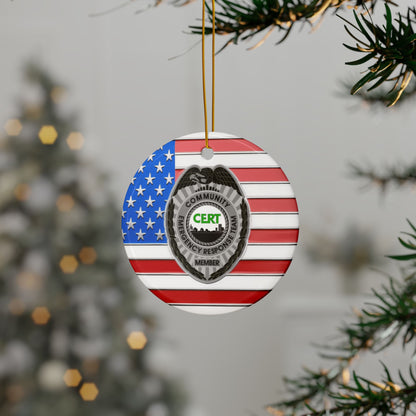 Patriotic CERT Badge Ornament