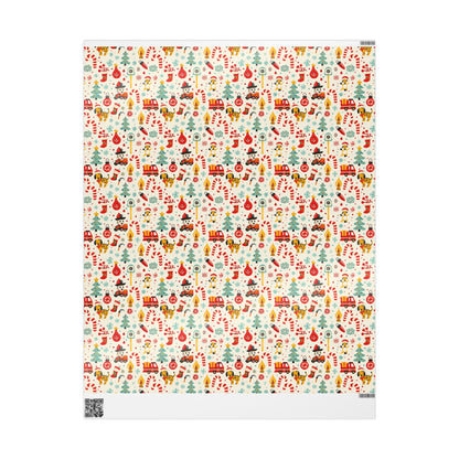 Dalmatians & Engines Wrapping Paper