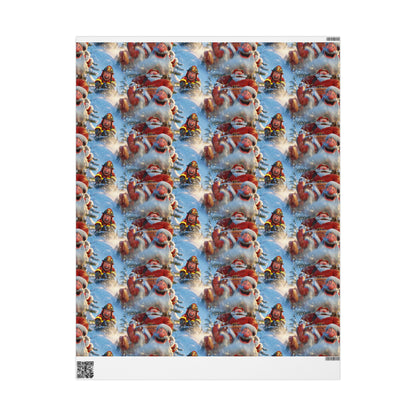 Tobogganing Wrapping Paper