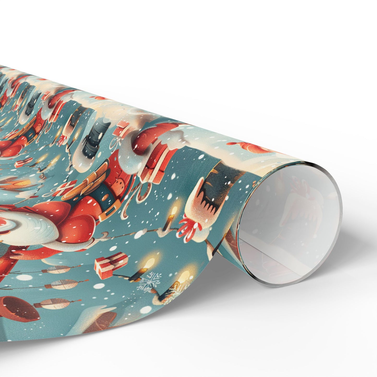 Firefighter Santa Wrapping Paper