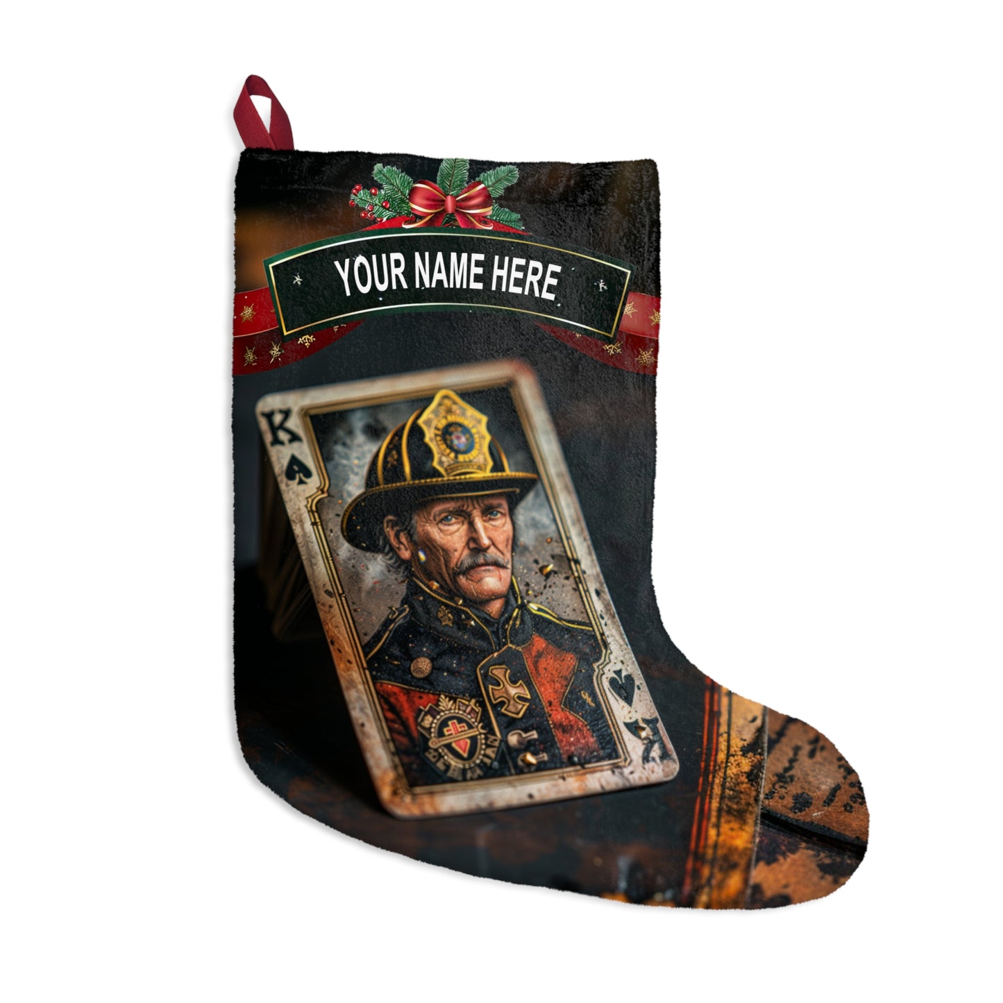 King of Spades Firefighter Stocking