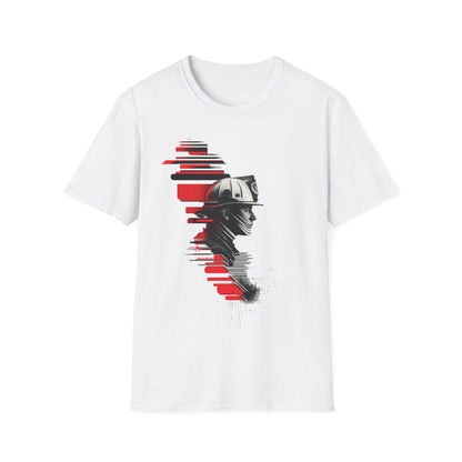 Firefighter Face Redline T-Shirt