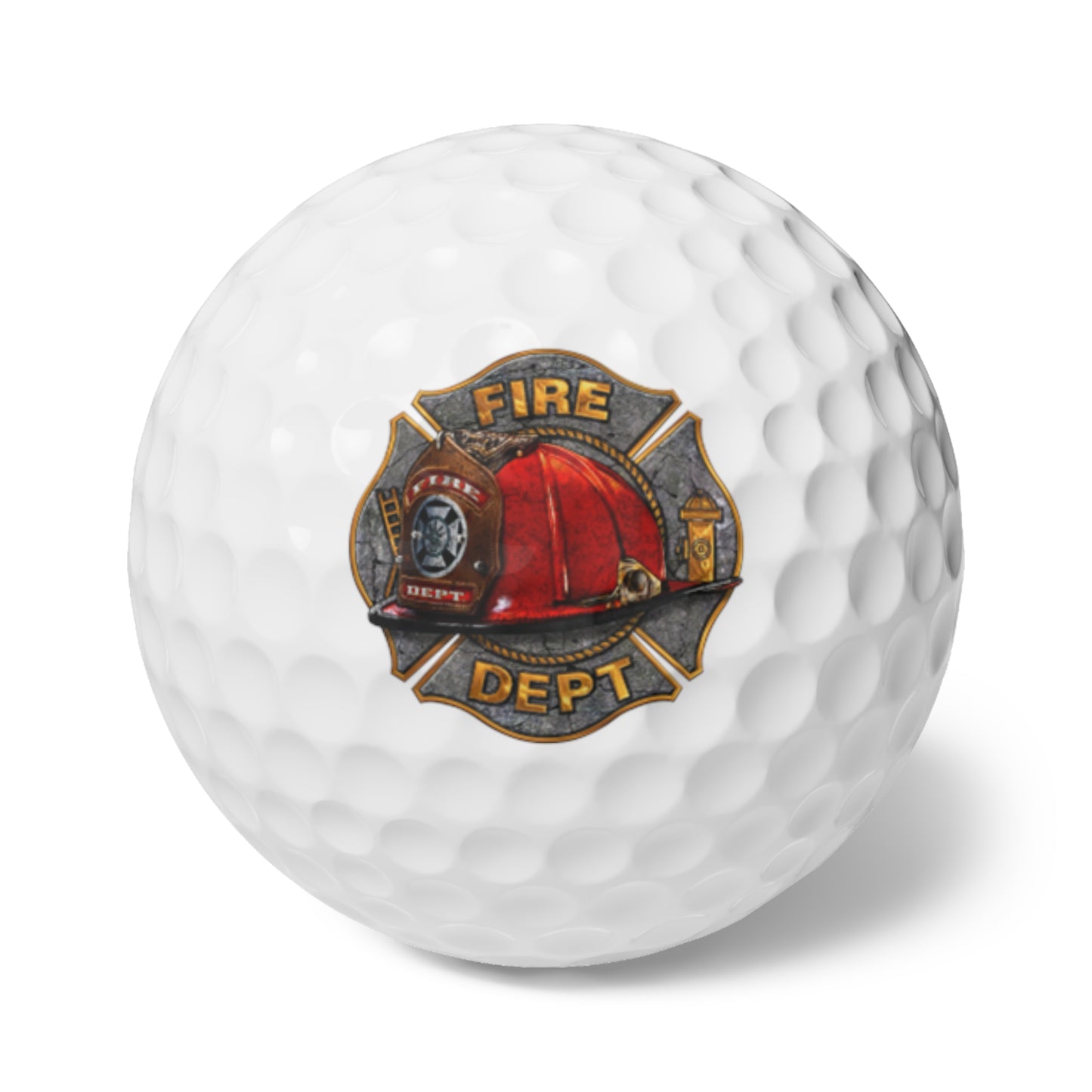 Fire Dept. Maltese Cross Golf Balls - 6 Pack