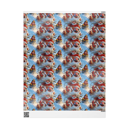 Tobogganing Wrapping Paper