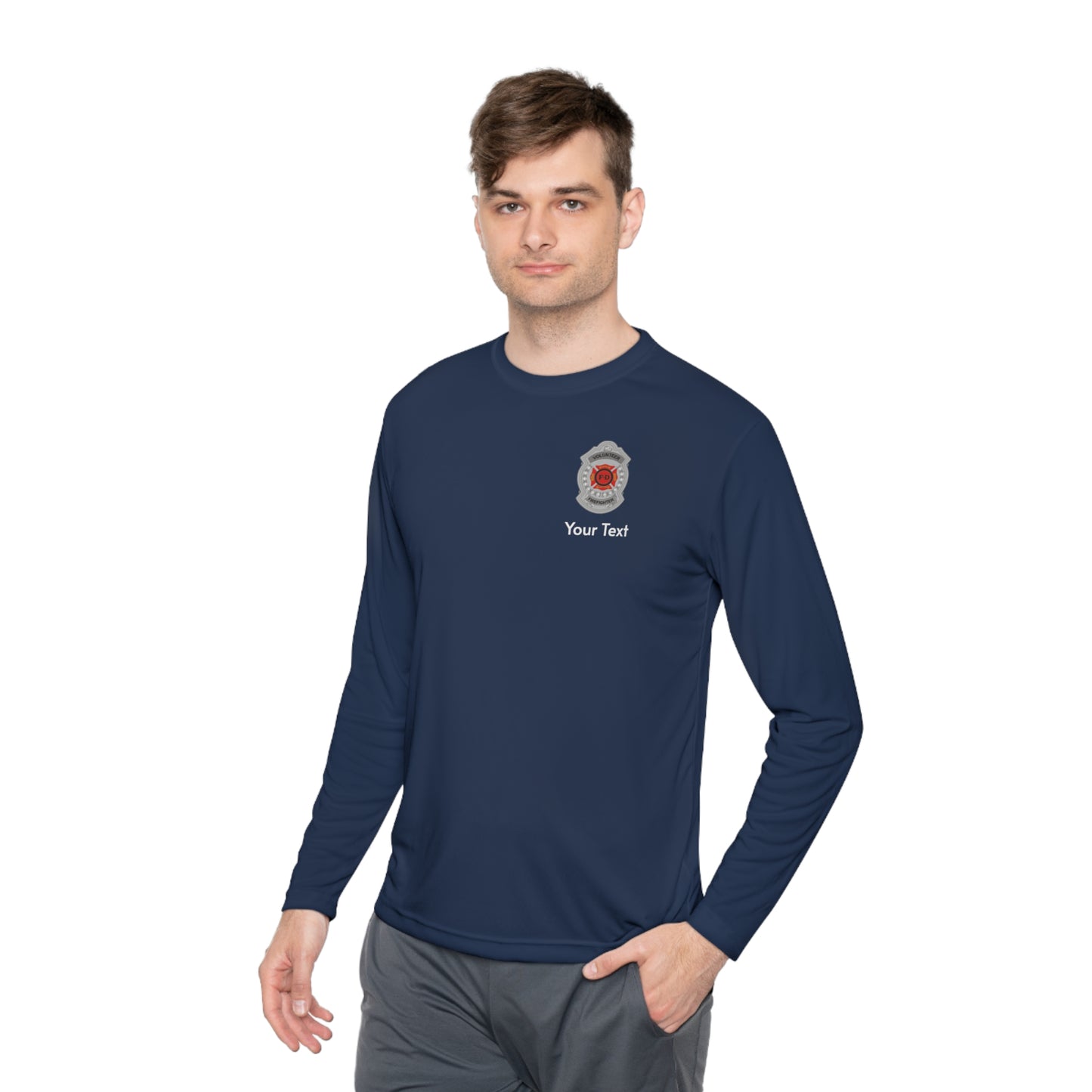 Volunteer Firefighter Badge Long Sleeve Tee