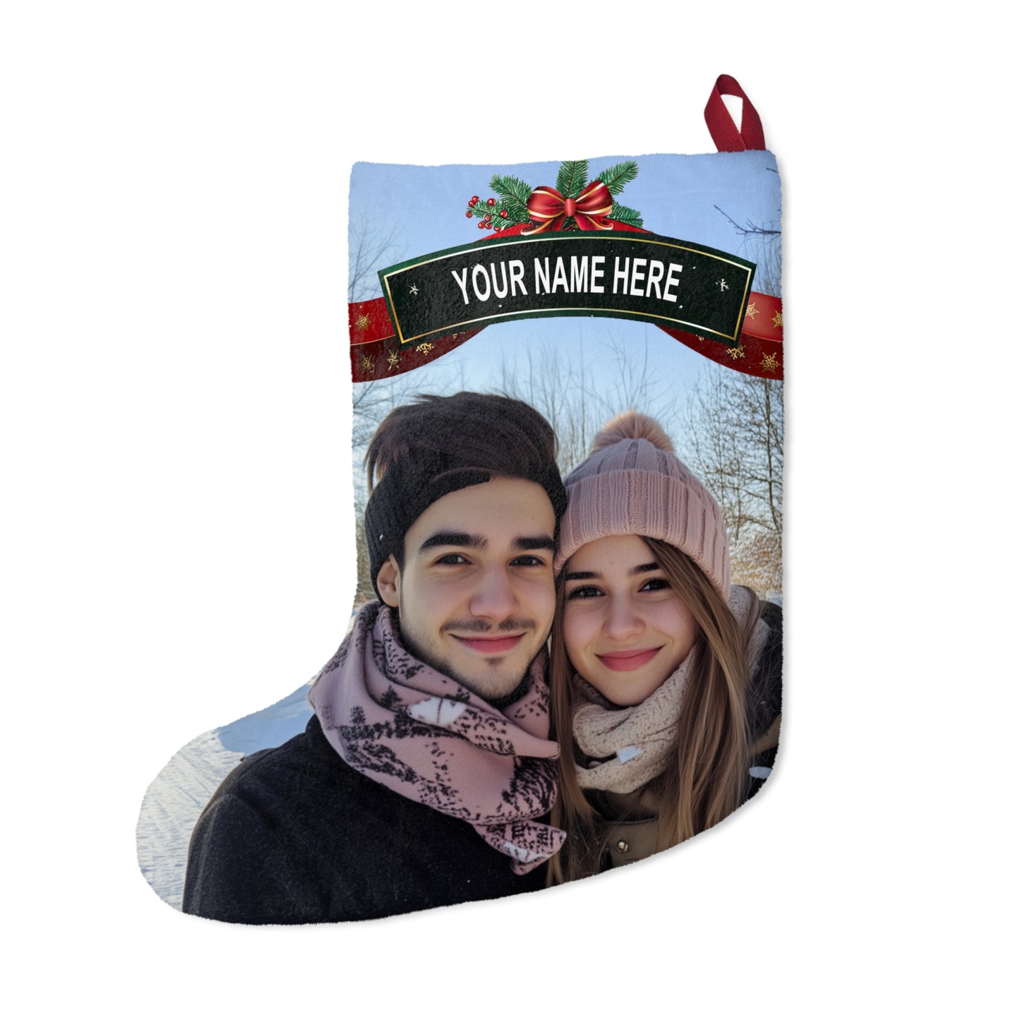 Custom Photo Christmas Stocking