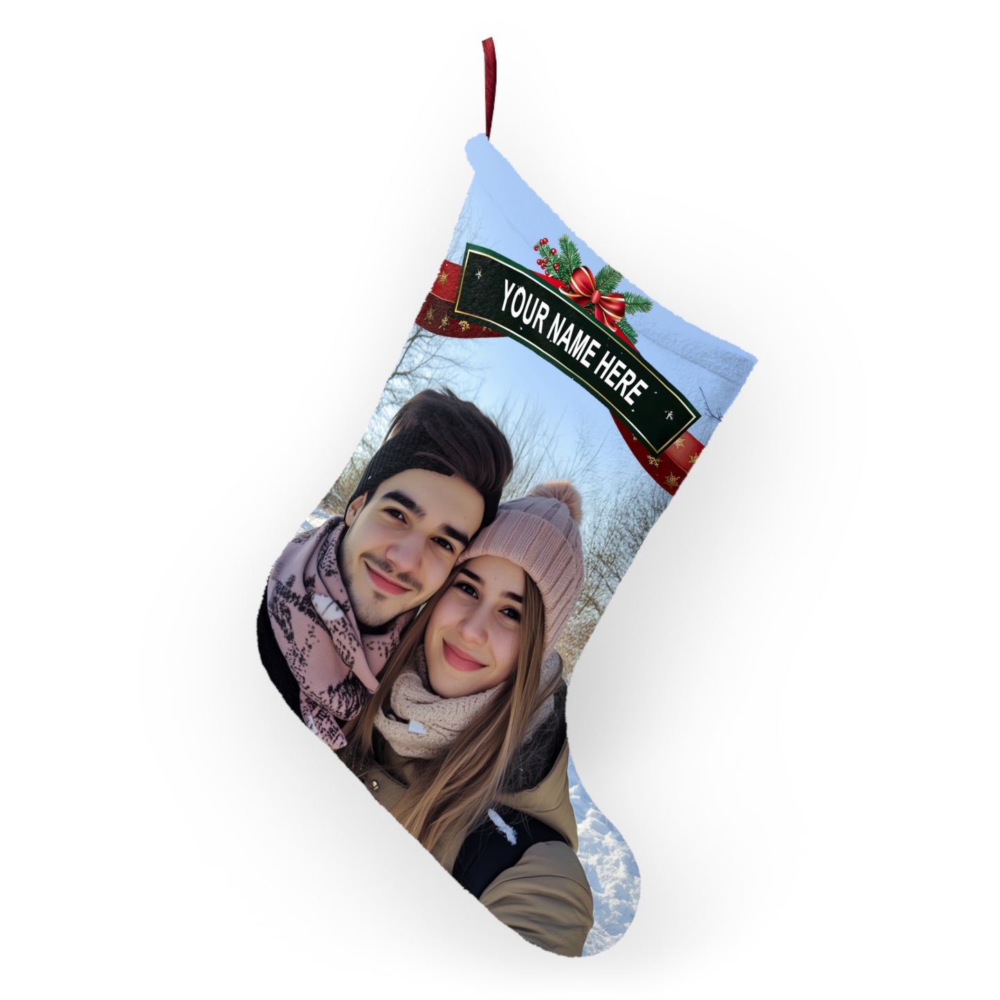 Custom Photo Christmas Stocking