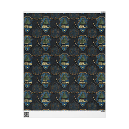 Merry Christmas Shield Wrapping Paper