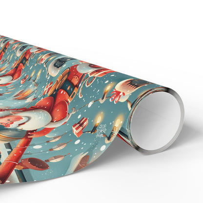 Firefighter Santa Wrapping Paper