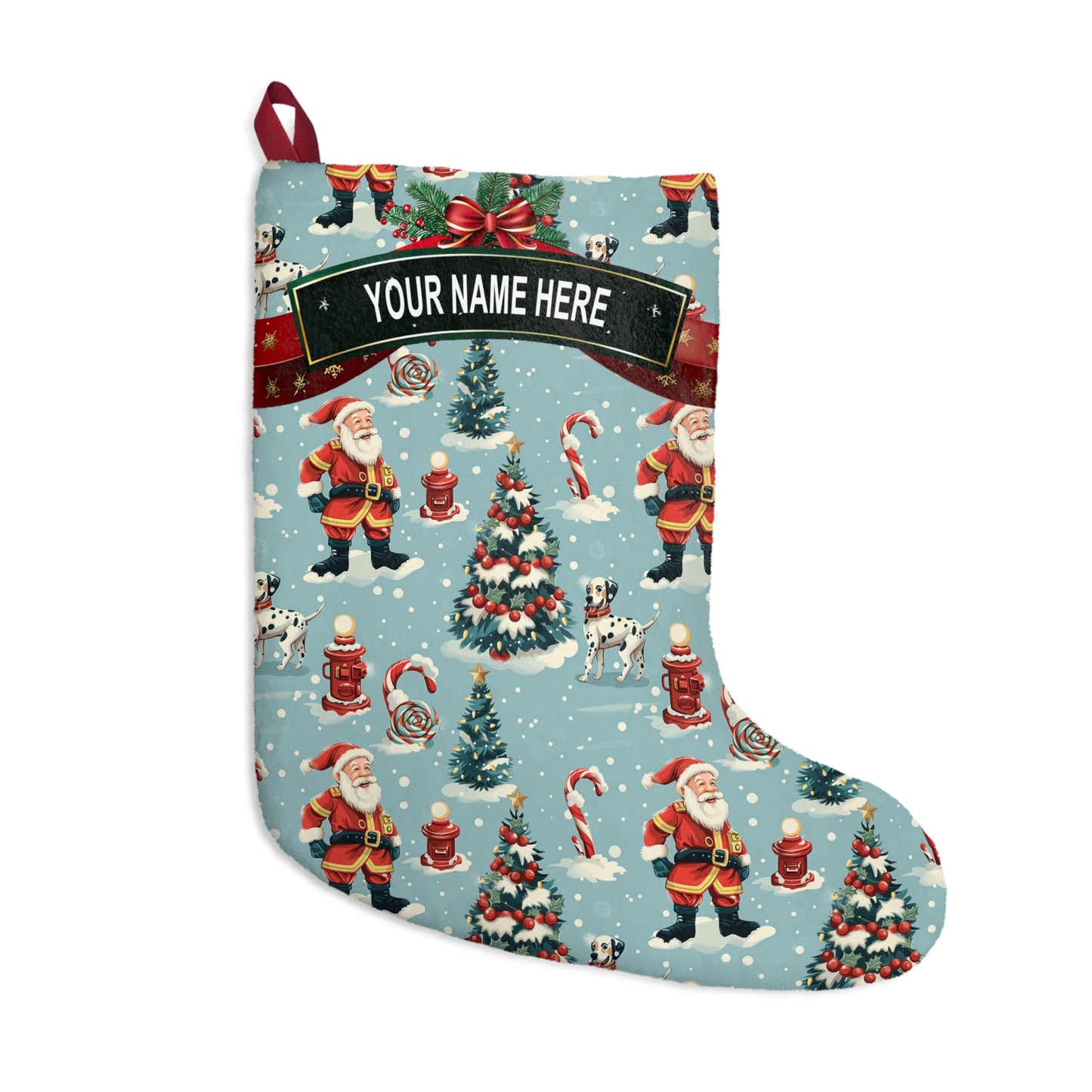 Dalmatian & Santa Stocking