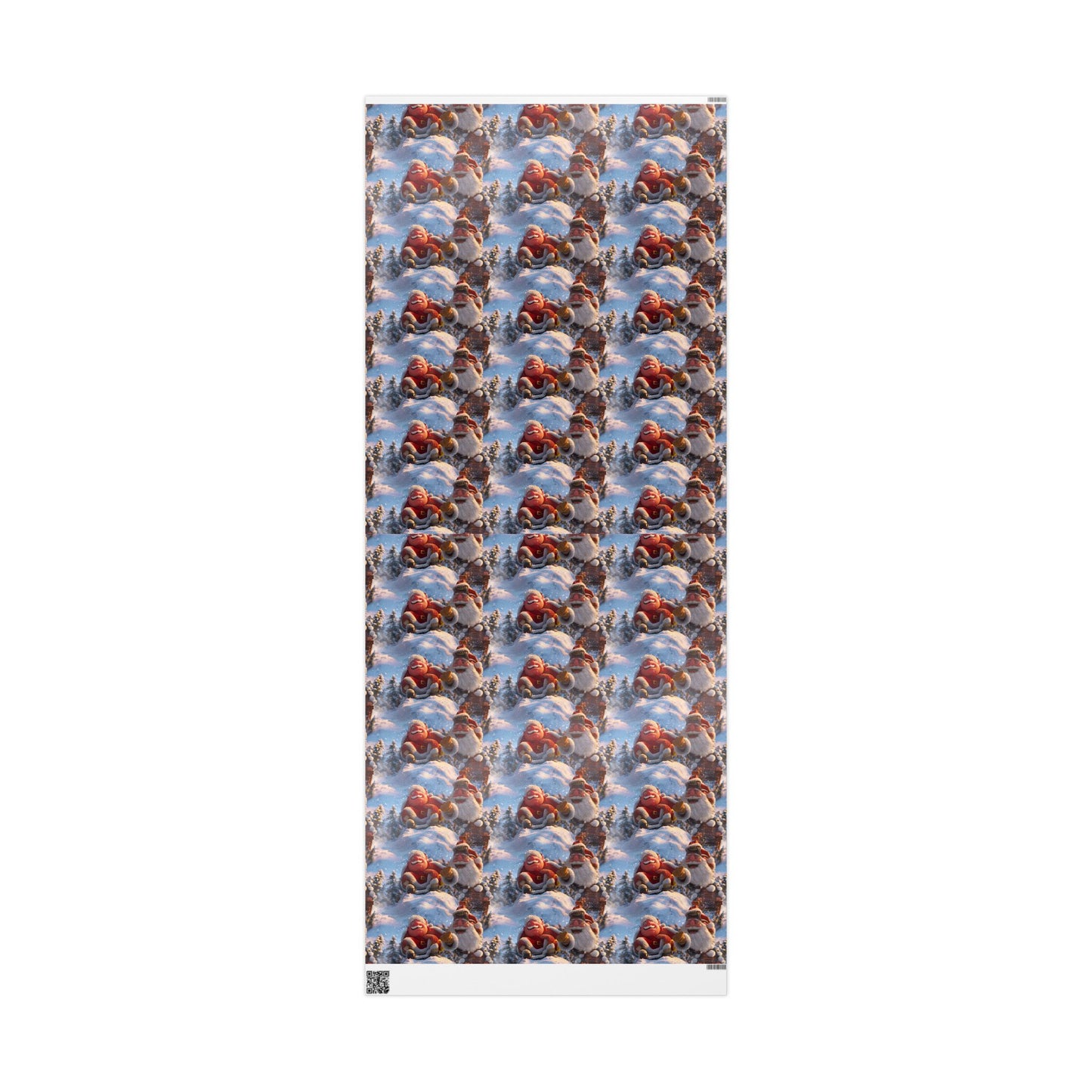 Santa Tobogganing Wrapping Paper