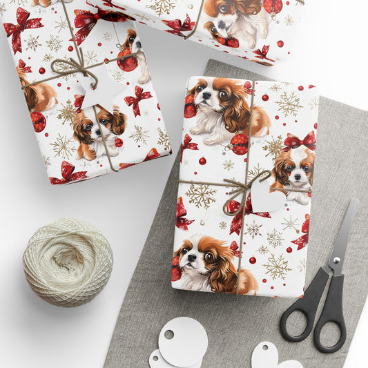 Dog with Bows Wrapping Paper