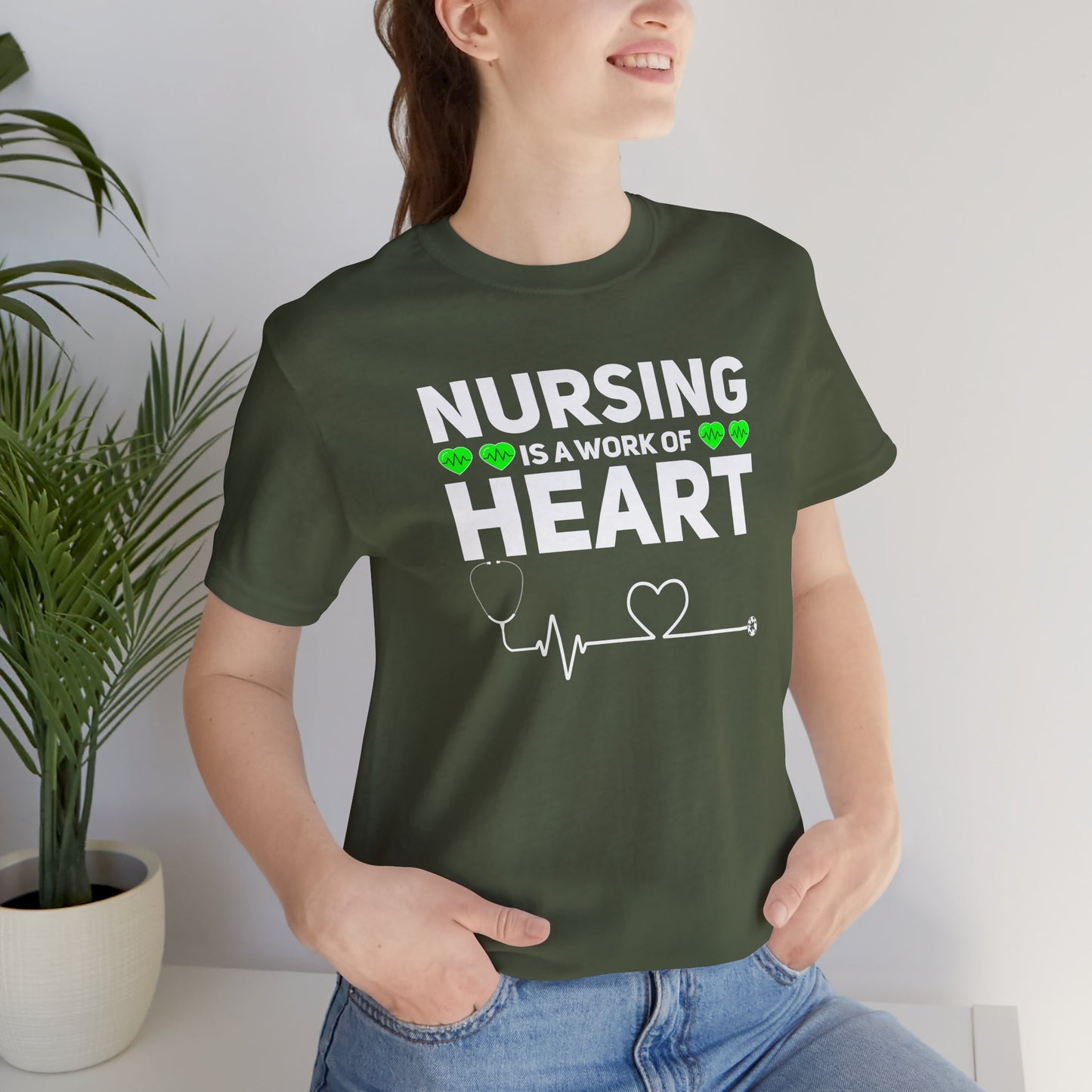 Nursing Is A Work Of Heart T-Shirt