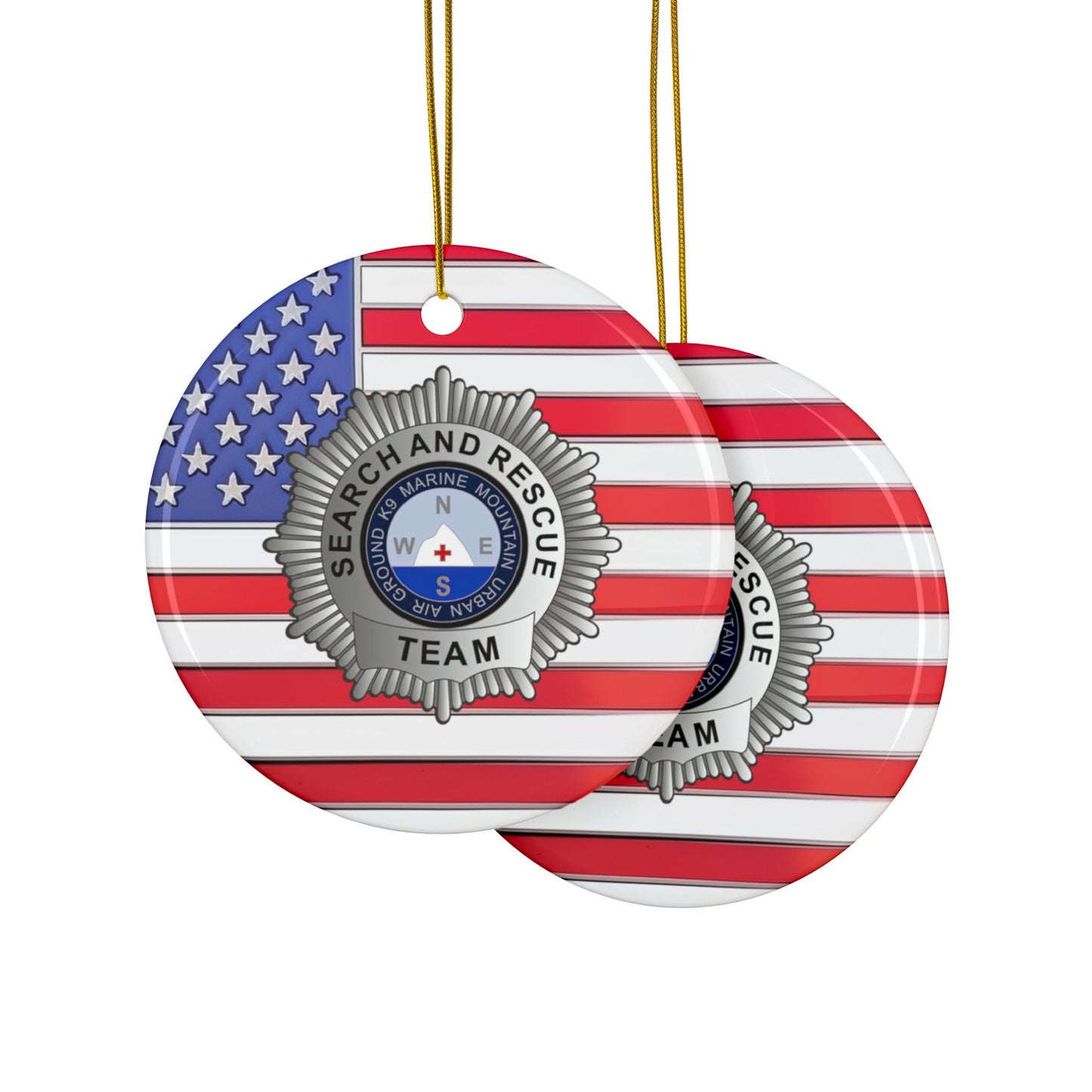 Patriotic SAR Badge Ornament