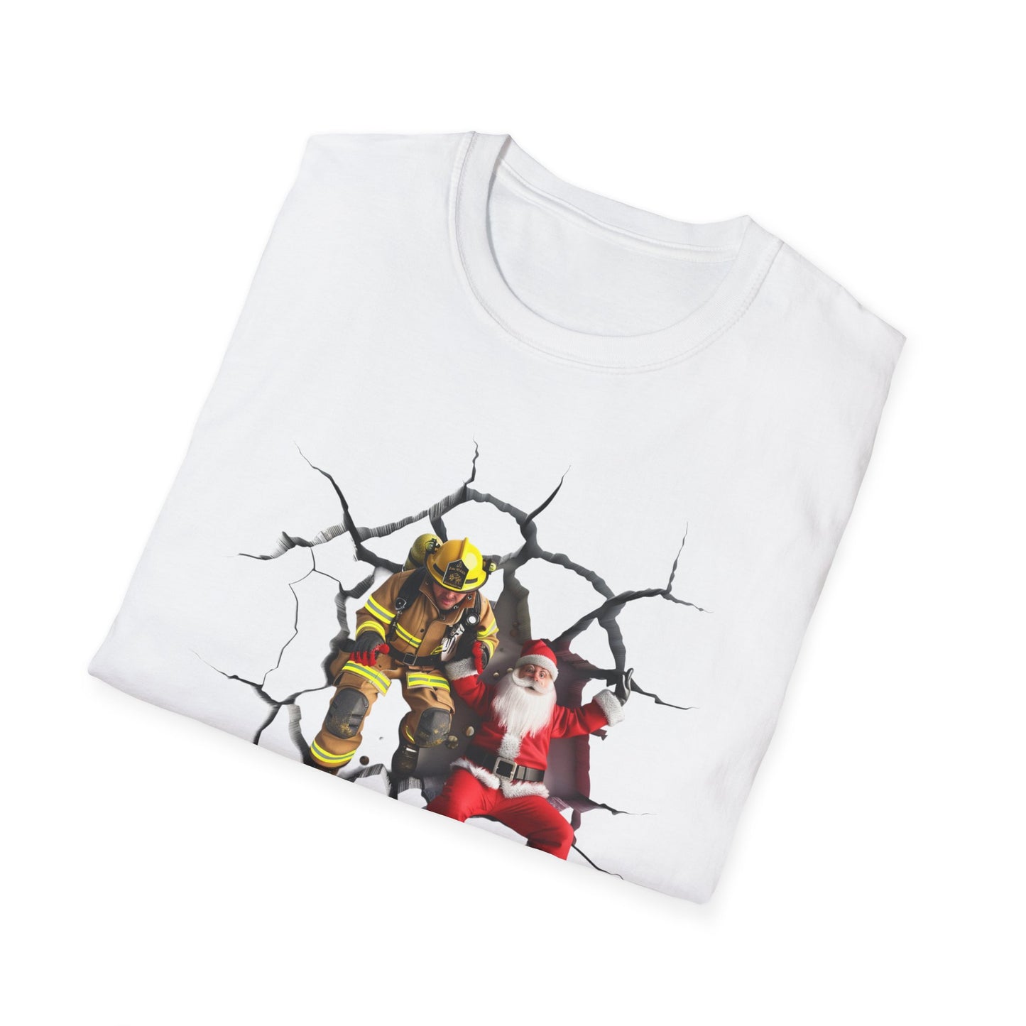 Firefighter and Santa T-Shirt