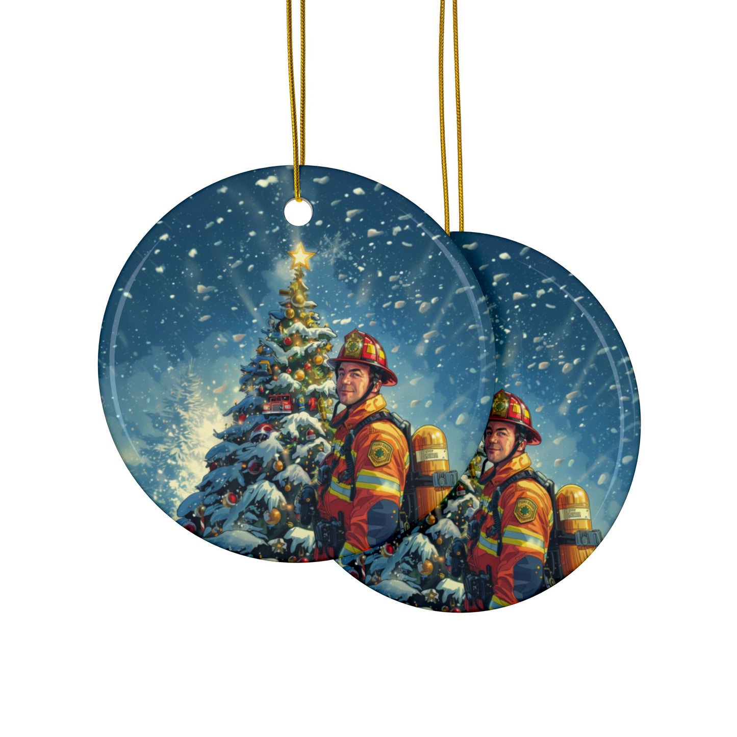 Firefighter Christmas Tree Ornament